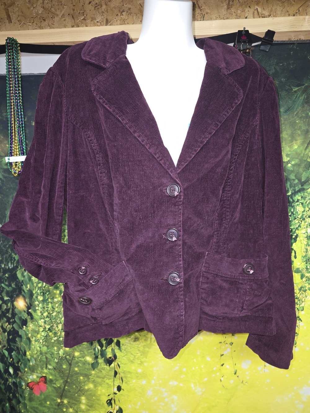 #188 St. John's Bay Plum Corduroy Blazer